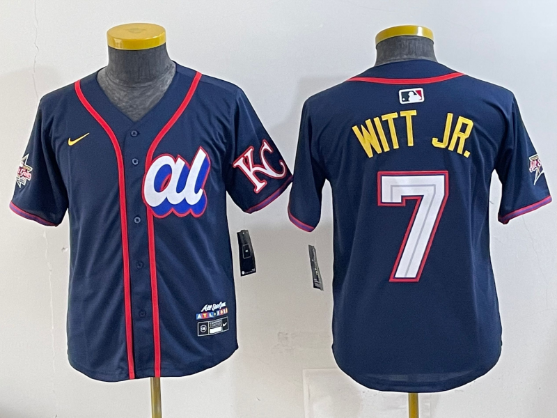 Youth Kansas City Royals #7 Witt Jr Nike MLB All Strar Jersey style 004->youth mlb jersey->Youth Jersey